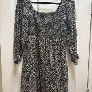 Madewell Lucie Smocked Floral Mini Dress
